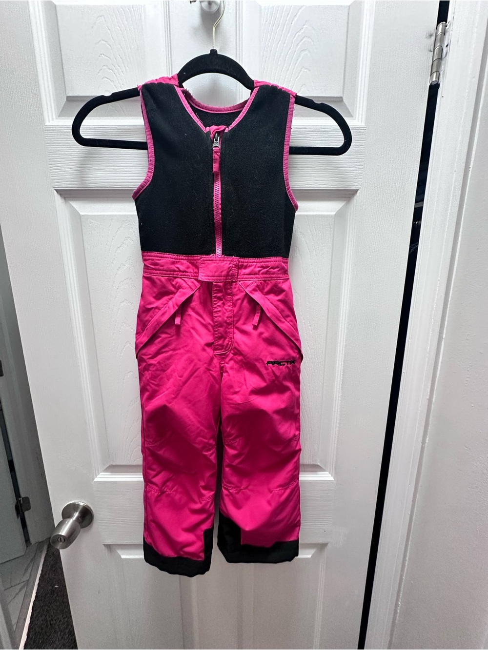 Arctix Pink and Black Kids Snow Bib Overalls